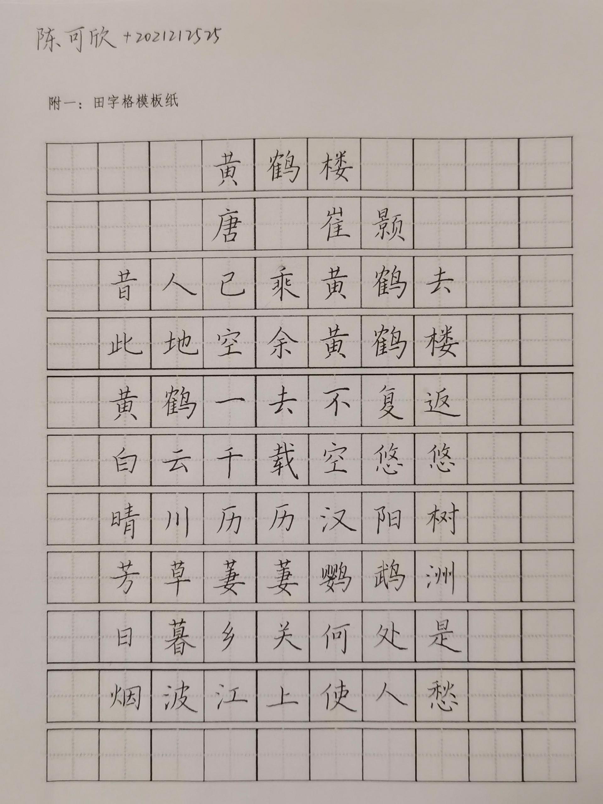 卓越师范生计划硬笔字书法比赛